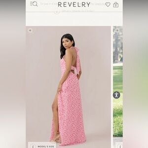 Revelry Athena Chiffon Floral Print Dress